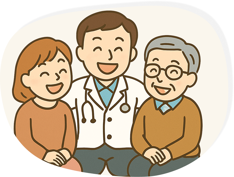 醫生跟長輩歡笑圖片