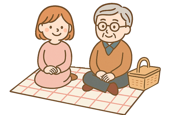 An illustration of a couple