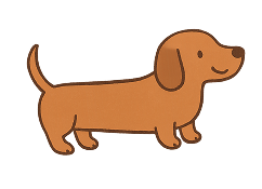 An illustration of a dog